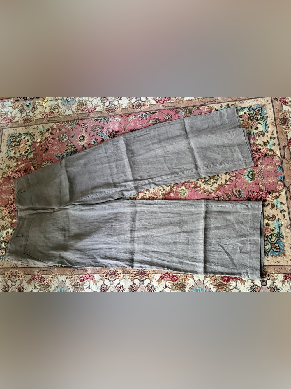 Woman H&M washed linen pants,size 10, taupe color